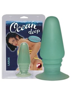 CUNEO ANALE CON BASE A VENTOSA \"OCEAN DEEP\" - 13.5 CM 