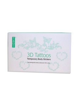 TATUAGGIO 3D TEMPORANEO "BRACCIALE E CUORI"