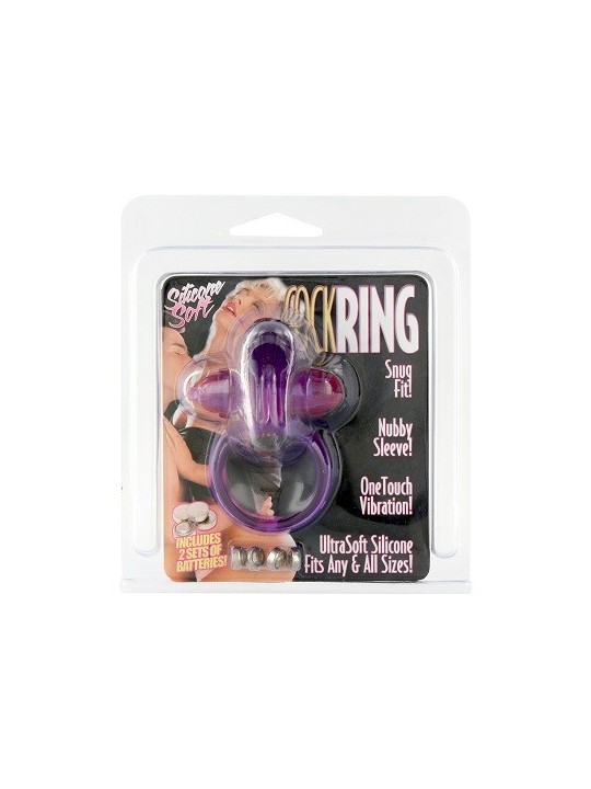 Anello Anale con Coniglio Rabbit Vibrating Cockring Purple