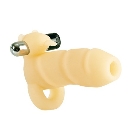 GUAINA FALLICA CON MINI VIBRATORE E FORO \FUTORIC 4 WAY\