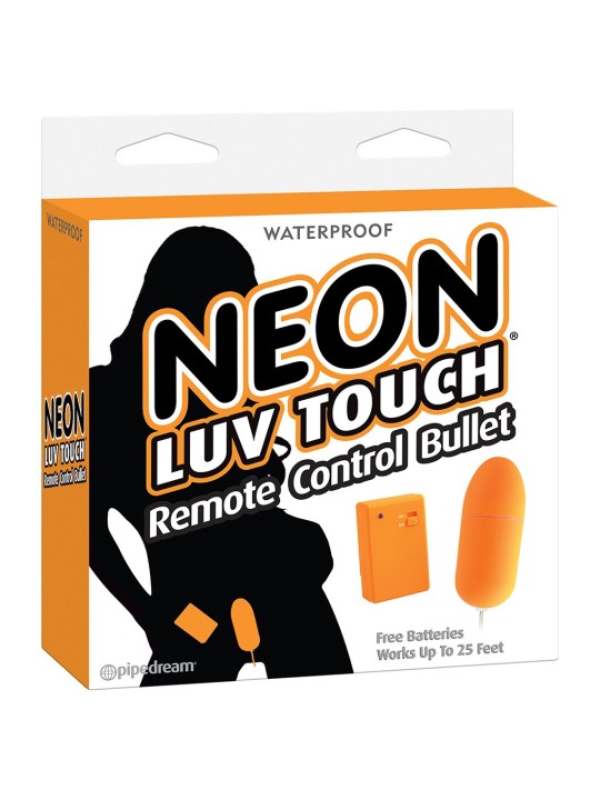 OVULO VIBRANTE SENZA FILI \"NEON LUV TOUCH\" ARANCIONE