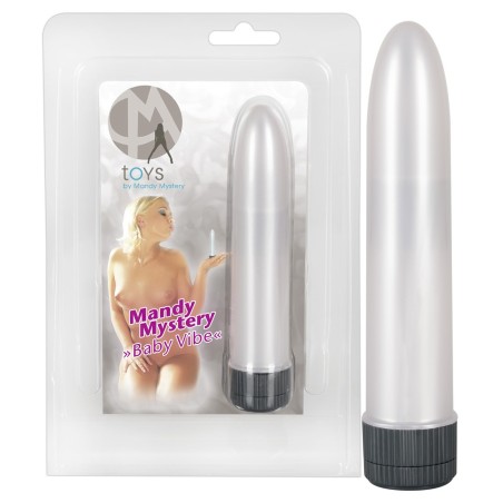 VIBRATORE CLASSICO MANDY MYSTERY \BABY VIBE\ BIANCO PERLA
