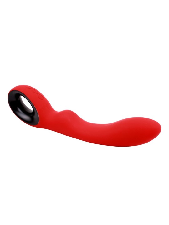 VIBRATORE IN PURO SILICONE \"ROYAL SCEPTER CAROLINE\" ROSSO