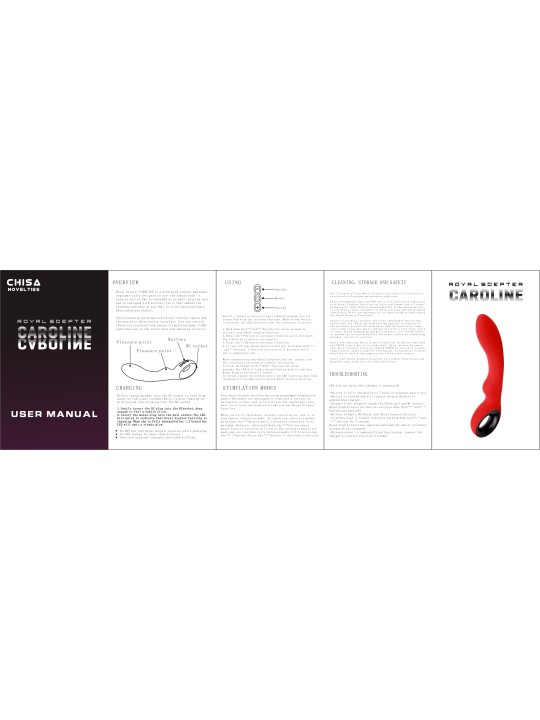 VIBRATORE IN PURO SILICONE \"ROYAL SCEPTER CAROLINE\" ROSSO