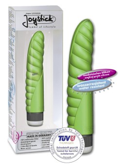 JOYSTICK JOYDIVISION VIBRATORE IN SILICONE CON SCANALATURE \CHRIS CROSS\ VERDE - 21 CM