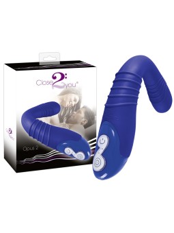 VIBRATORE STIMOLATORE MULTIPLO CLITORIDE VAGINA PUNTO G \"OPUS II\" BLU