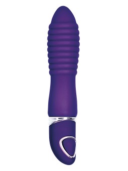 MINI VIBRATORE CON ANELLI A RILIEVO \"INDULGE\" - 10 CM