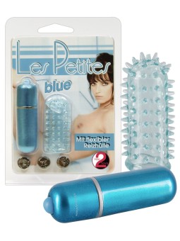 MINI VIBRATORE CON GUAINA \"LES PETITES\" BLU