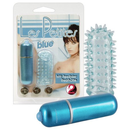 MINI VIBRATORE CON GUAINA \LES PETITES\ BLU