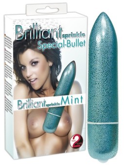 MINI VIBRATORE \"BRILLIANT SPRINKLE\" AZZURRO