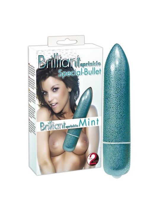MINI VIBRATORE \"BRILLIANT SPRINKLE\" AZZURRO