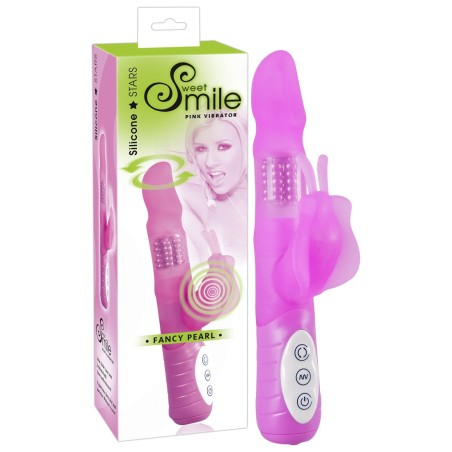 VIBRATORE E STIMOLATORE CLITORIDEO \FANCY PEARL\ ROSA