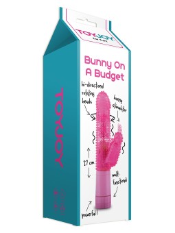 VIBRATORE RABBIT CON TESTA ROTANTE "BUNNY ON A BUDGET" - 17 CM