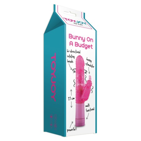 VIBRATORE RABBIT CON TESTA ROTANTE BUNNY ON A BUDGET - 17 CM