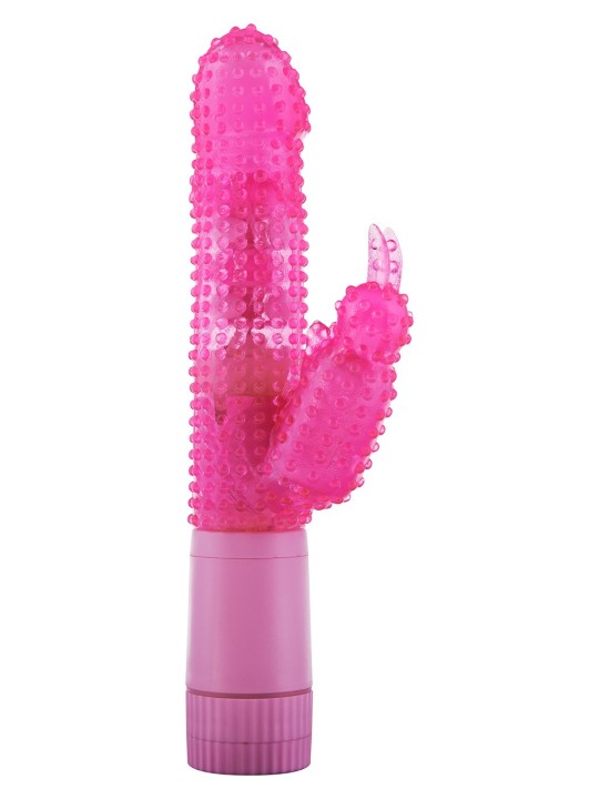 VIBRATORE RABBIT CON TESTA ROTANTE "BUNNY ON A BUDGET" - 17 CM