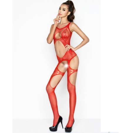 BODYSTOCKING PASSION WOMAN BS039 ROSSO - TAGLIA UNICA
