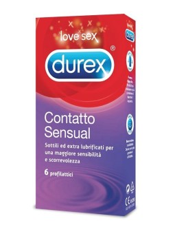 PROFILATTICI SOTTILI ED EXTRA LUBRIFICATI DUREX "CONTATTO SENSUAL" - 6 PEZZI