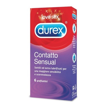 PROFILATTICI SOTTILI ED EXTRA LUBRIFICATI DUREX CONTATTO SENSUAL - 6 PEZZI
