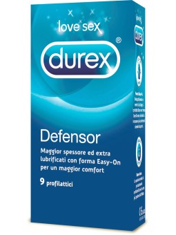 PROFILATTICI EXTRA LUBRIFICATI DUREX "DEFENSOR" - 9 PEZZI