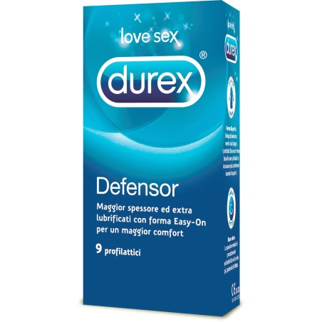 PROFILATTICI EXTRA LUBRIFICATI DUREX DEFENSOR - 9 PEZZI
