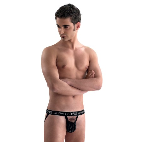 SOSPENSORIO NERO CON APERTURA \EROS VENEZIANI\