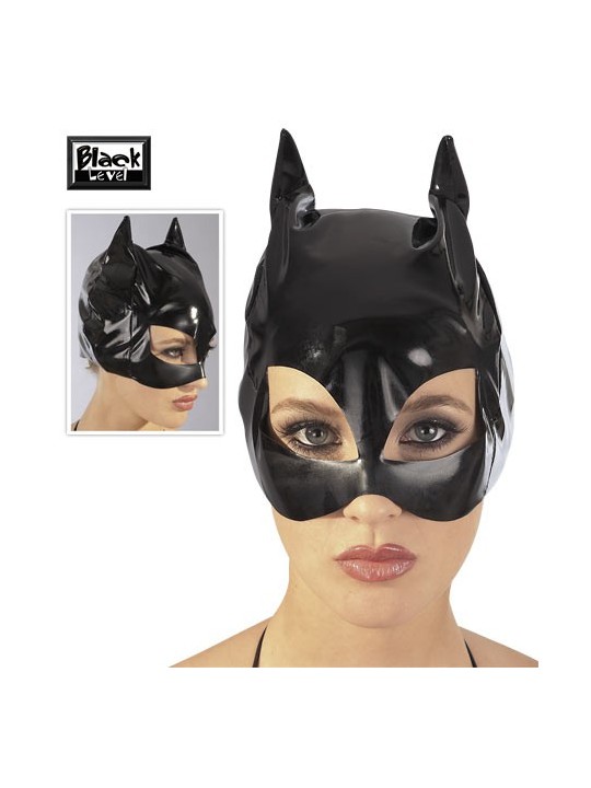 MASCHERA IN VERNICE NERA \"CAT MASK\"
